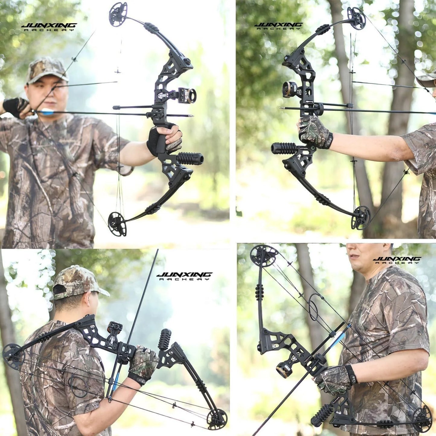 Adjustable Compound Bow Set With 500 Carbon Arrows 20-70lb 320FPS