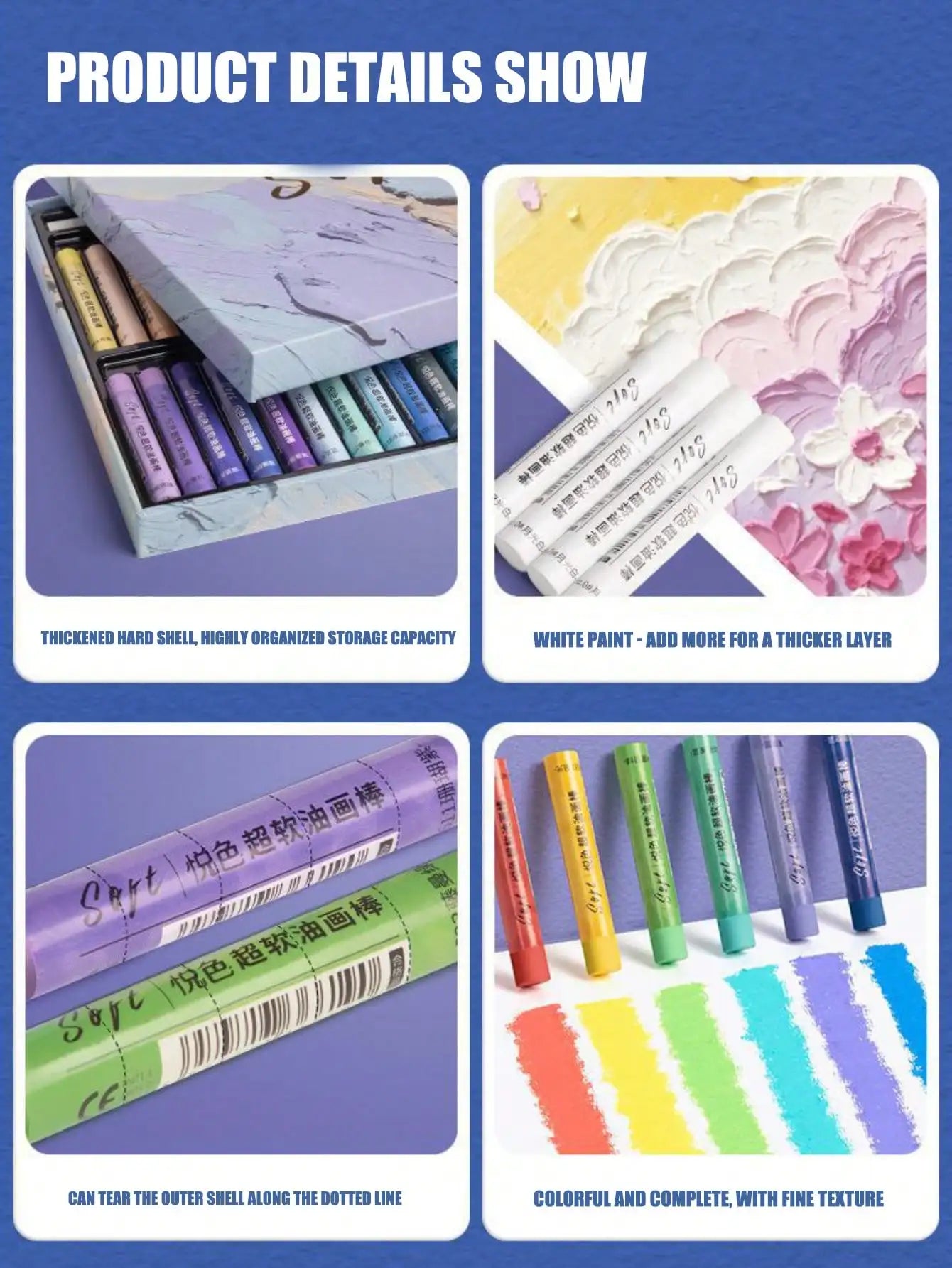 48-Piece Soft Oil Pastel Set For Art And Graffiti Drawing
