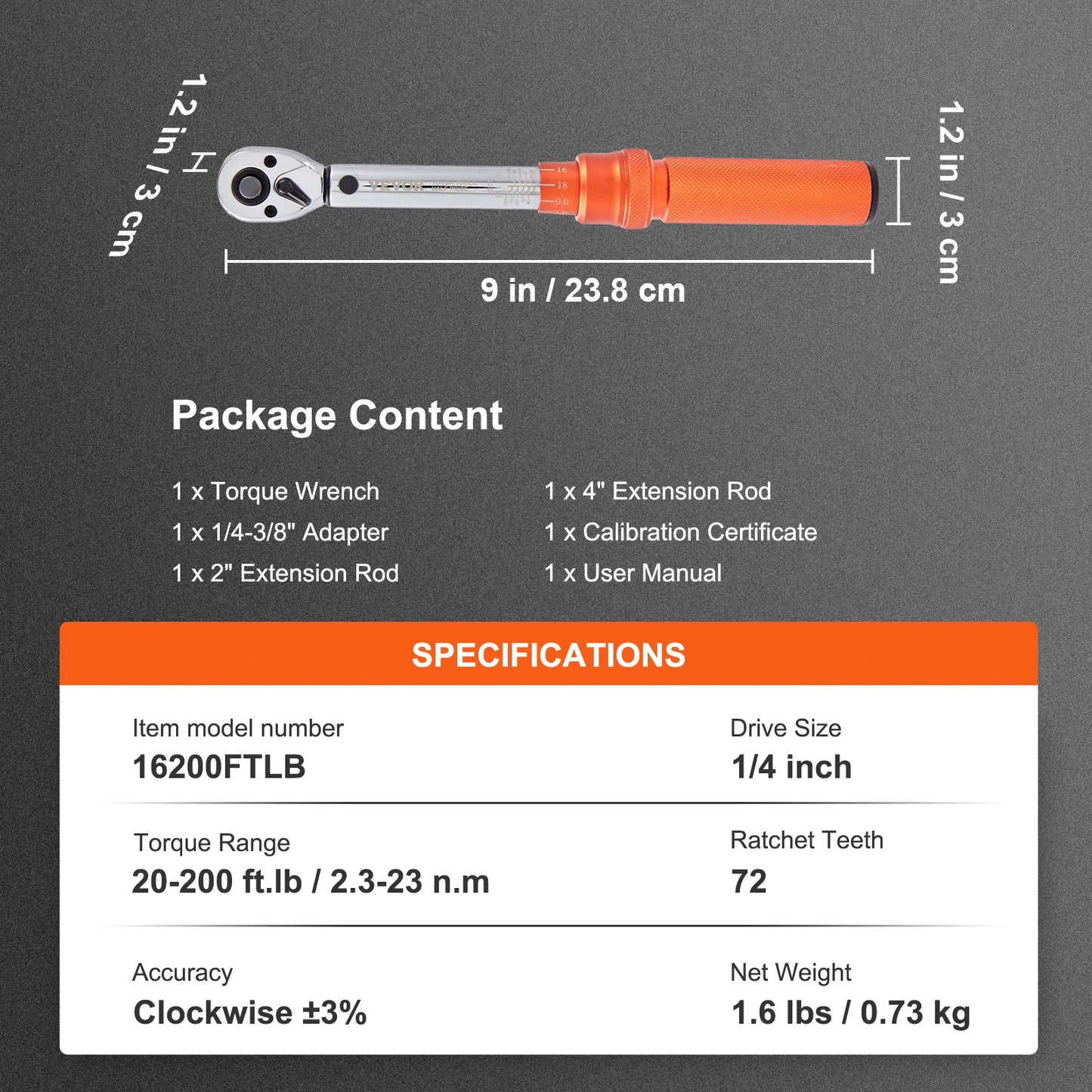 SucceBuy Mechanical Torque Wrench Set With Precision Pointer Hand Tools