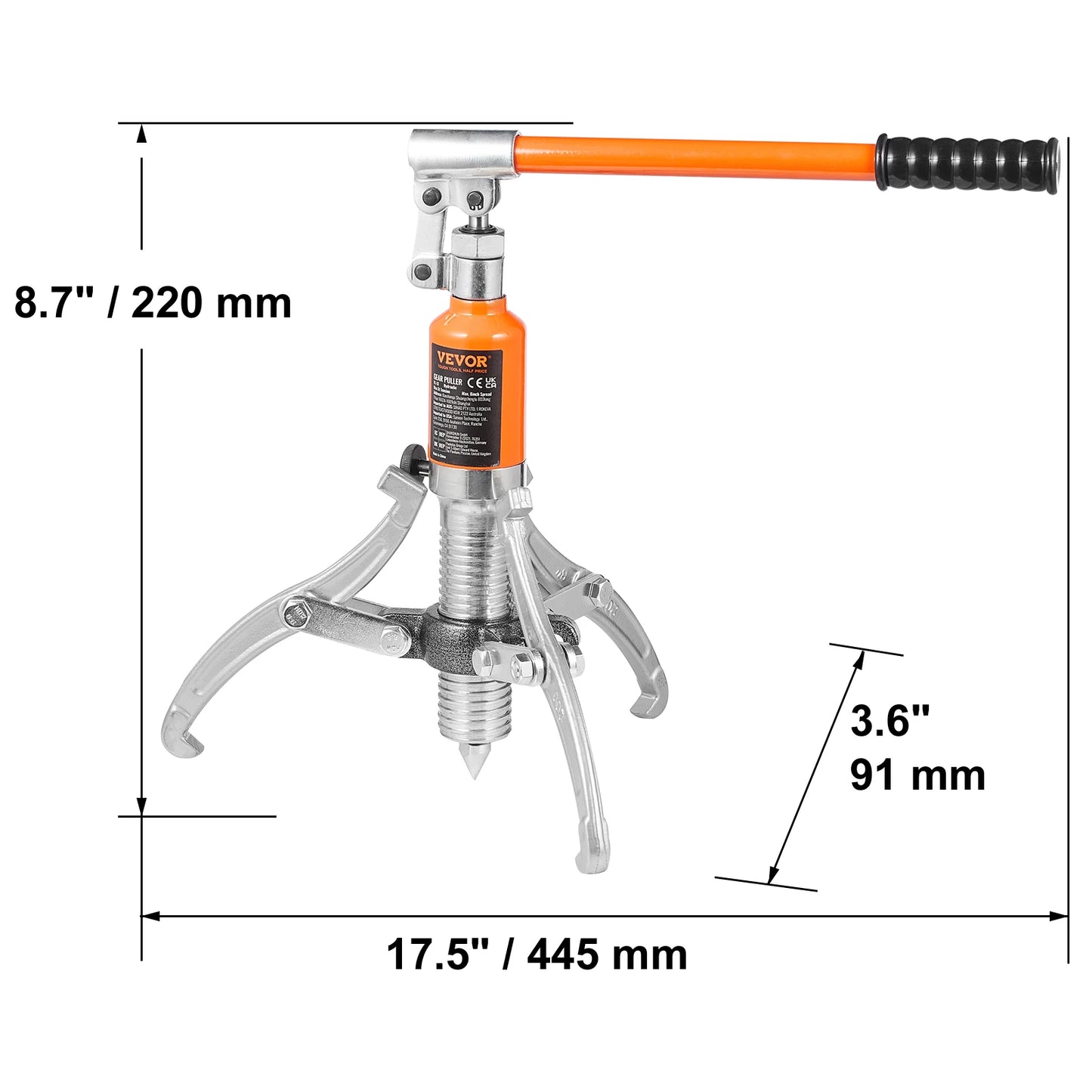 SucceBuy Hydraulic Gear Puller 5 to 15 Ton Wheel Bearing