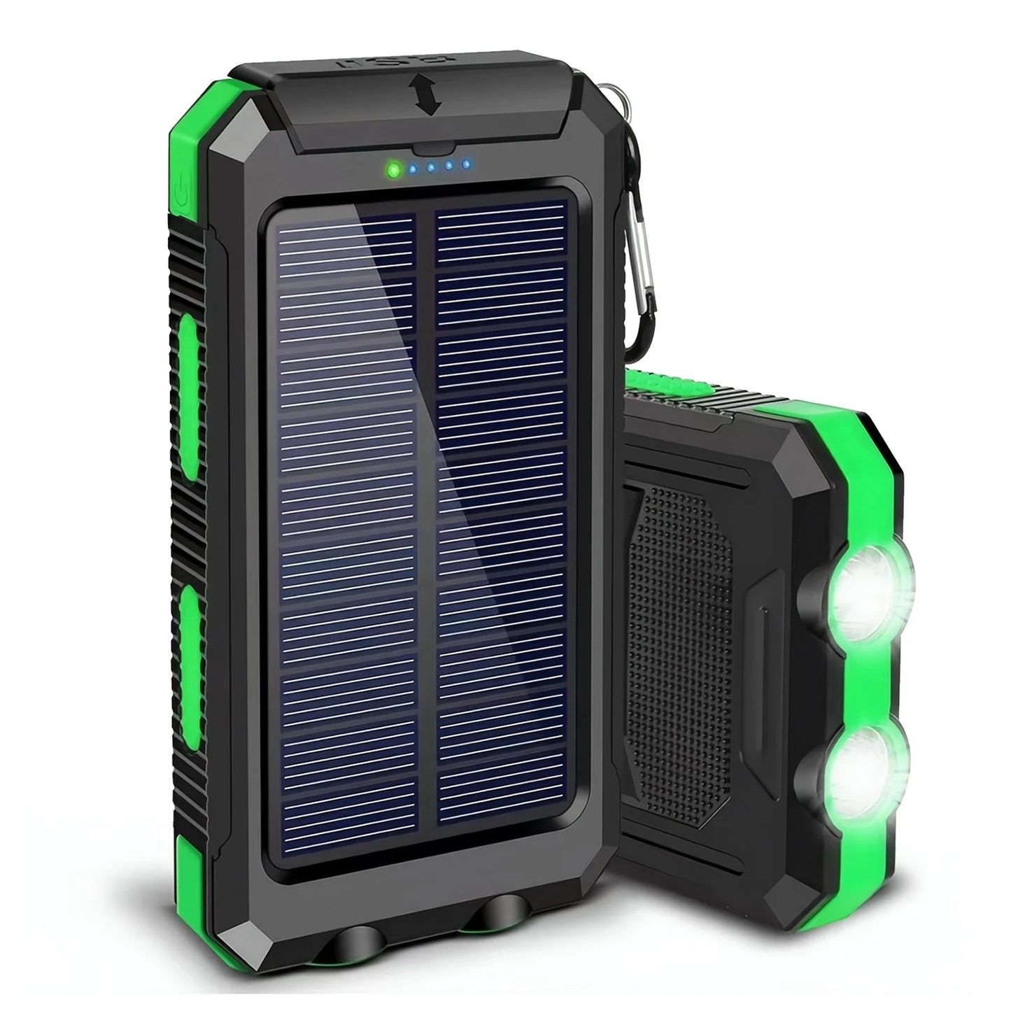 10000mAh Solar Power Bank Waterproof Outdoor Dual USB Ports