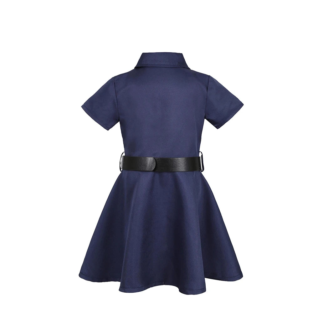 Duokipolla Girls Police Officer Costume Dress Up Uniform