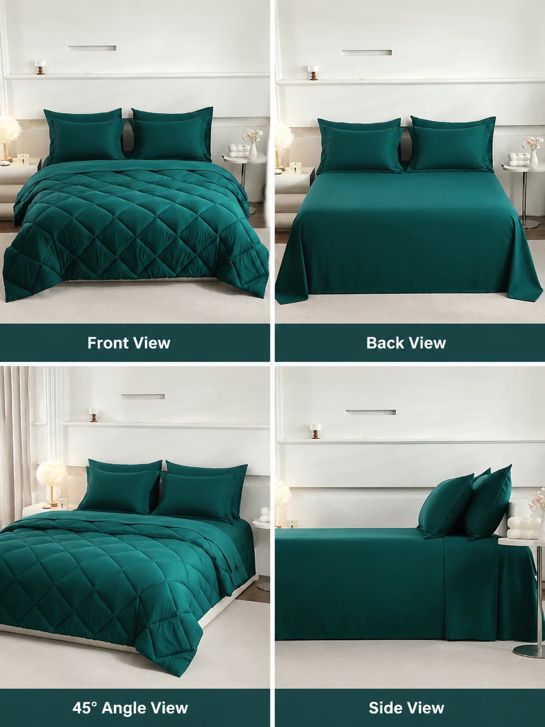 EasYum Seven Piece Bedding Set Includes Comforter And Sheets