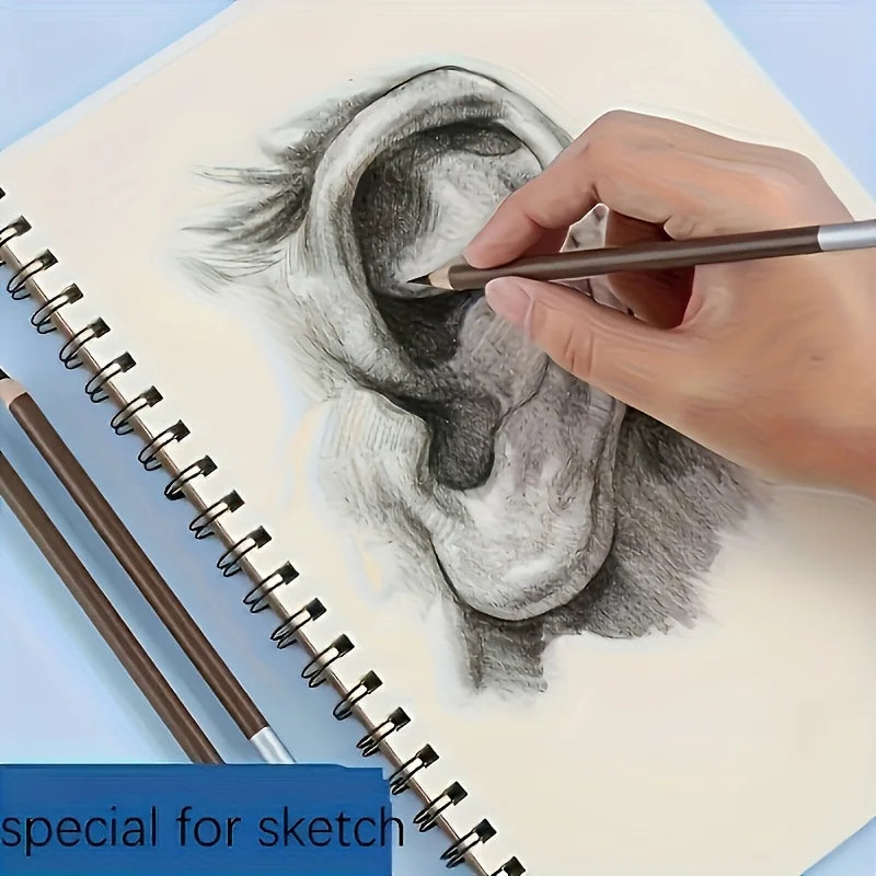 4-Pack A6 Premium Art Sketchbook Set , with a top spiral binding, suitable for artistic painting and sketching. Perfect gift for