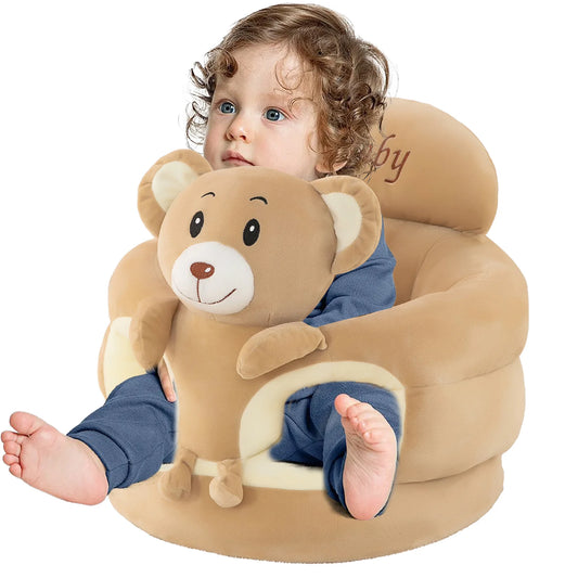 LLParty Baby Floor Seat Animal Plush Learning Sofa Chair