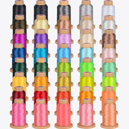 Richword Embroidery Thread Kit 40 Pcs 800M Polyester