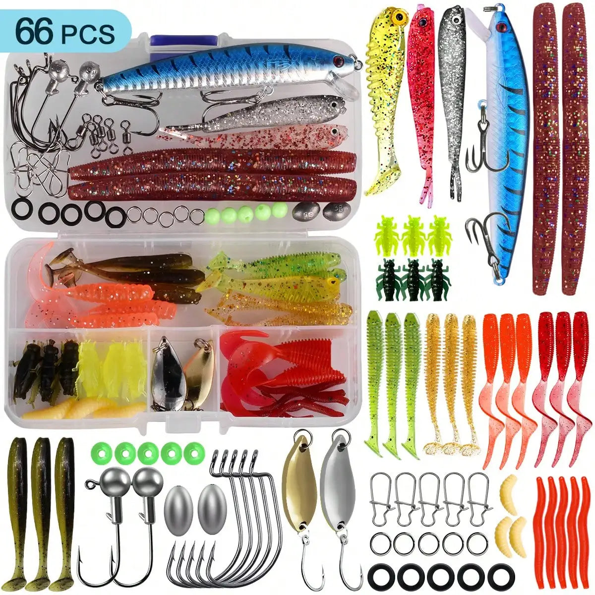 Multifunctional Fishing Bait Kit With Vivid Lure Simulation Angling