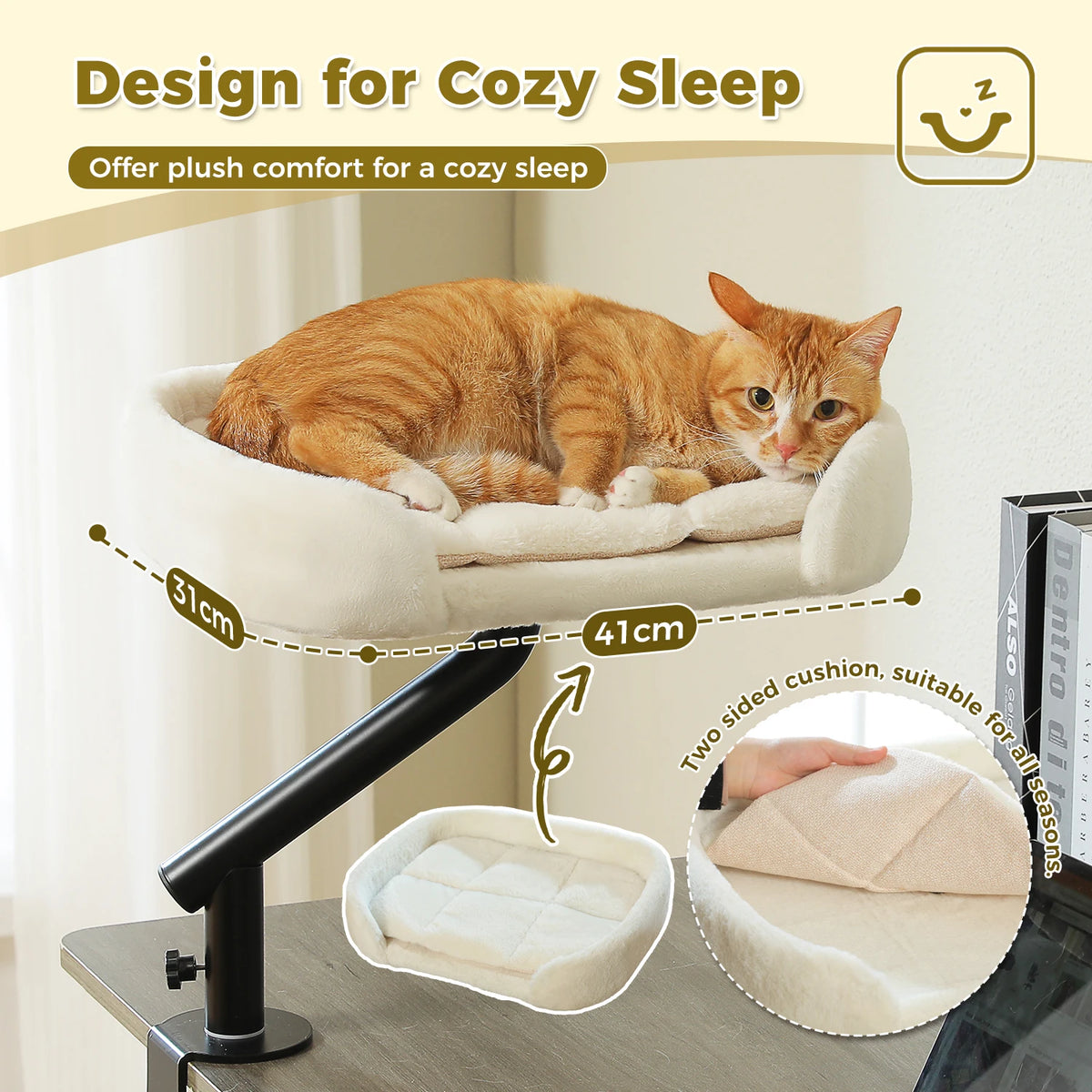 PAWZ Road 360 Degree Rotatable Cat Desk Bed And Hammock