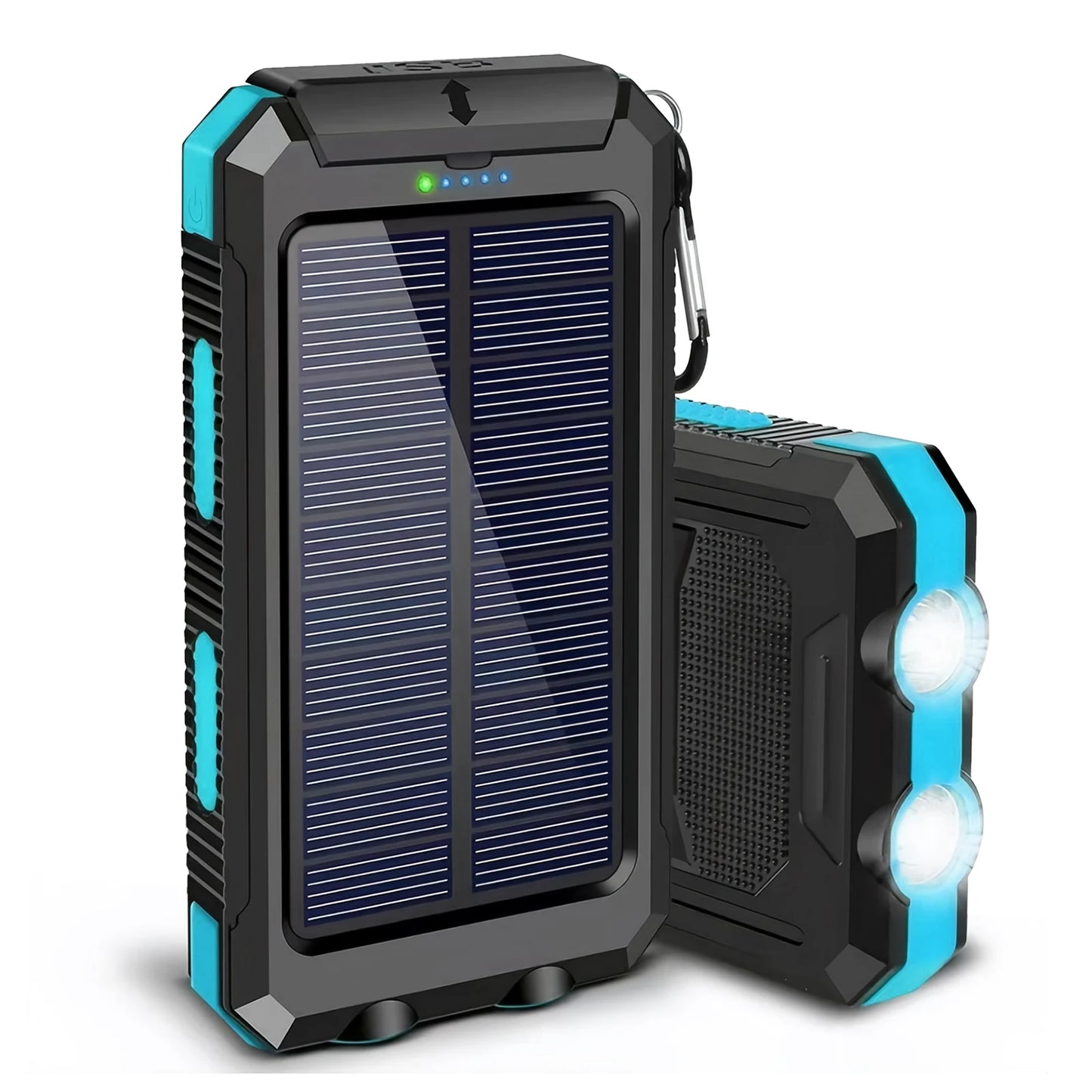 10000mAh Solar Power Bank Waterproof Outdoor Dual USB Ports