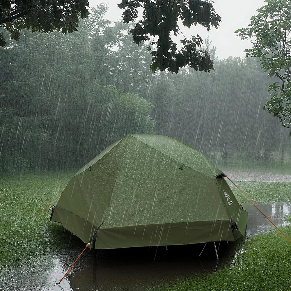 Elevated Camping Cot Tent with 16 Legs Heavy Duty Off-Ground Tent for 1 Person Rainfly Quick Setup for Fishing Hunting & Beach