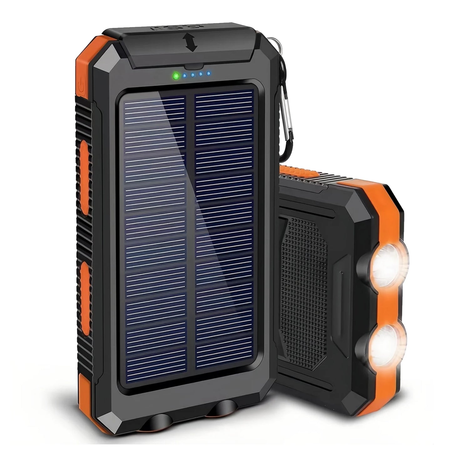 10000mAh Solar Power Bank Waterproof Outdoor Dual USB Ports