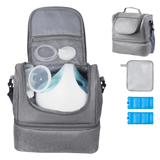 SucceBuy Insulated Breast Pump Bag Travel Carrying Case