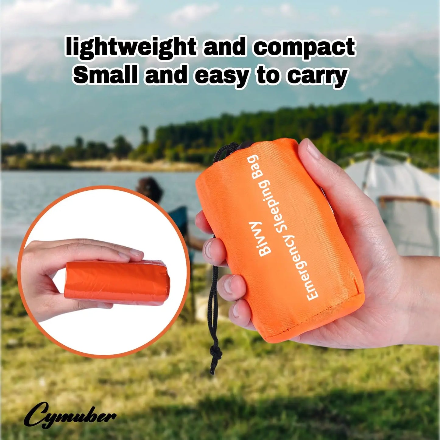 2 Pack Emergency Sleeping Bag Survival Shelter Polyethylene Blanket