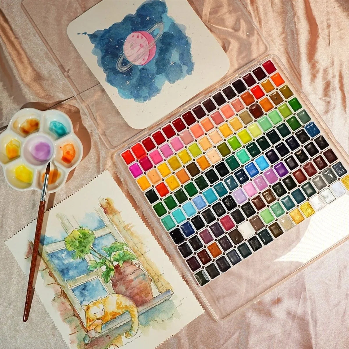 artist watercolor paint 24/36/48/60/98/130/150 colors art set professional drawing pigment art supplies