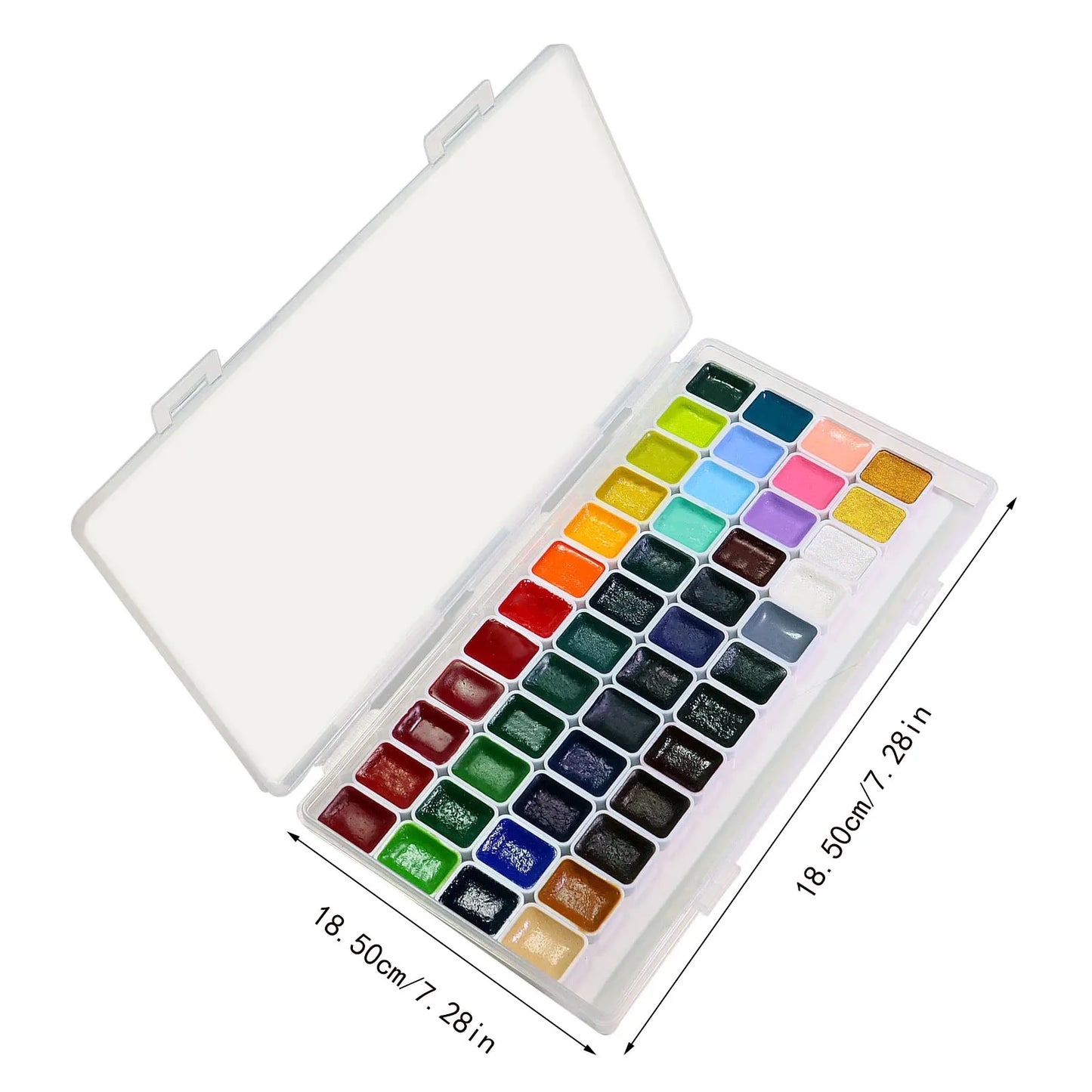 Professional 48 Colors Granulating Watercolor Paint Set 1ml Transparent Solid Pigment Art Supplies for Artists Adults Beginners