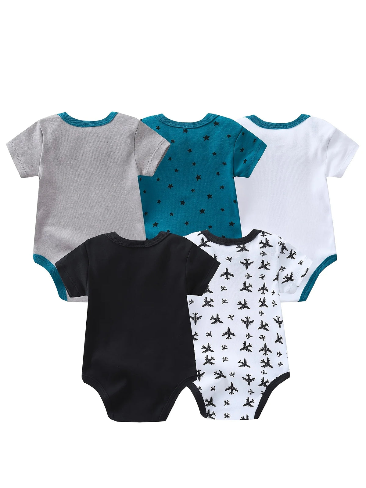 Baby Boy Short Sleeve Cotton Romper With Gentleman Bow Tie