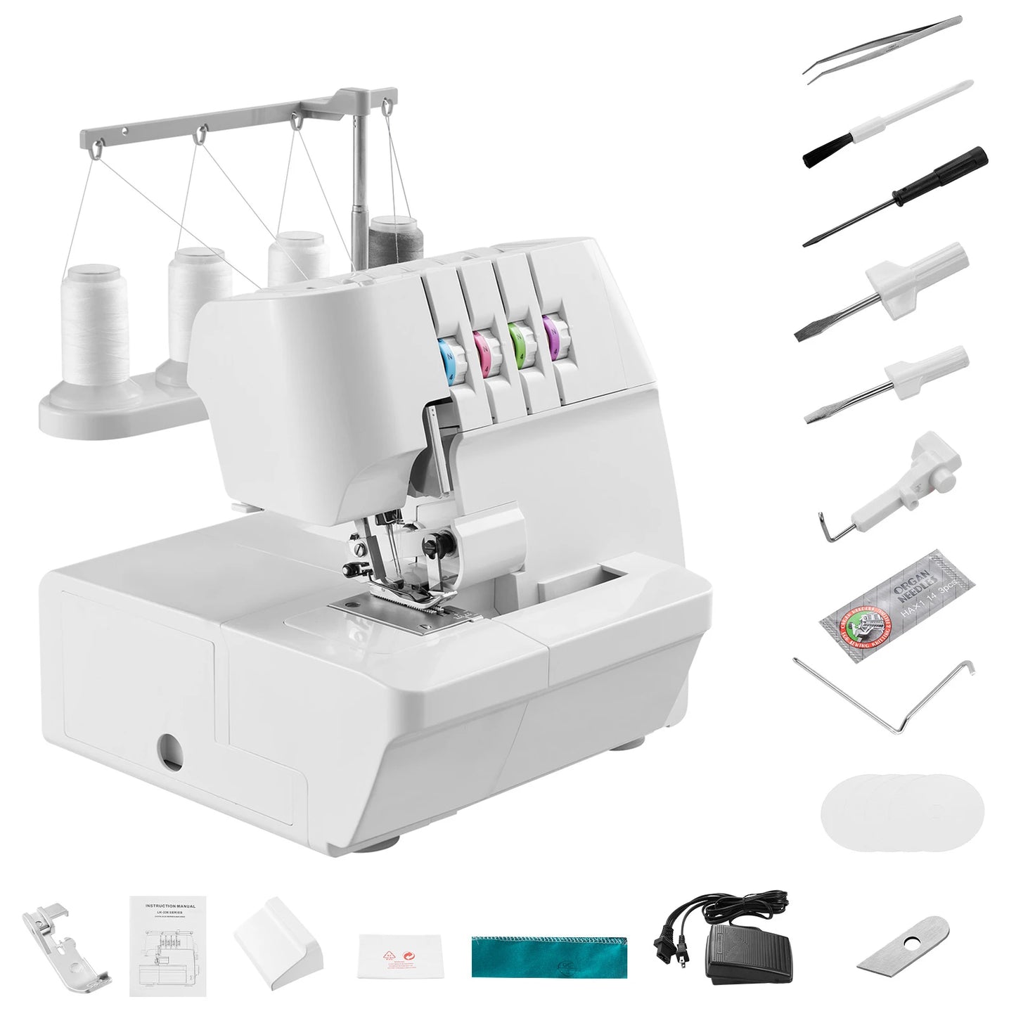 SucceBuy Serger Overlock Sewing Machine 1250 Stitches Per Minute