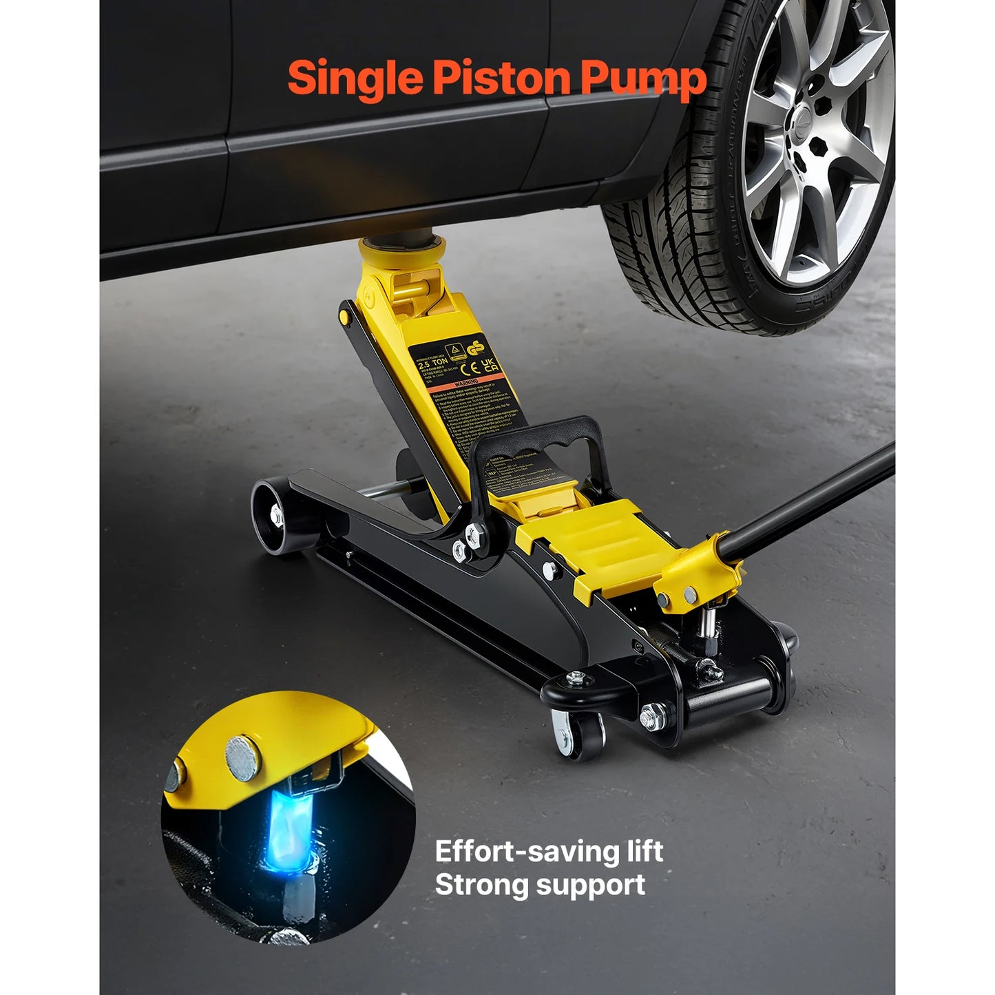 SucceBuy 2.5T Floor Hydraulic Jack Low Profile Heavy Duty