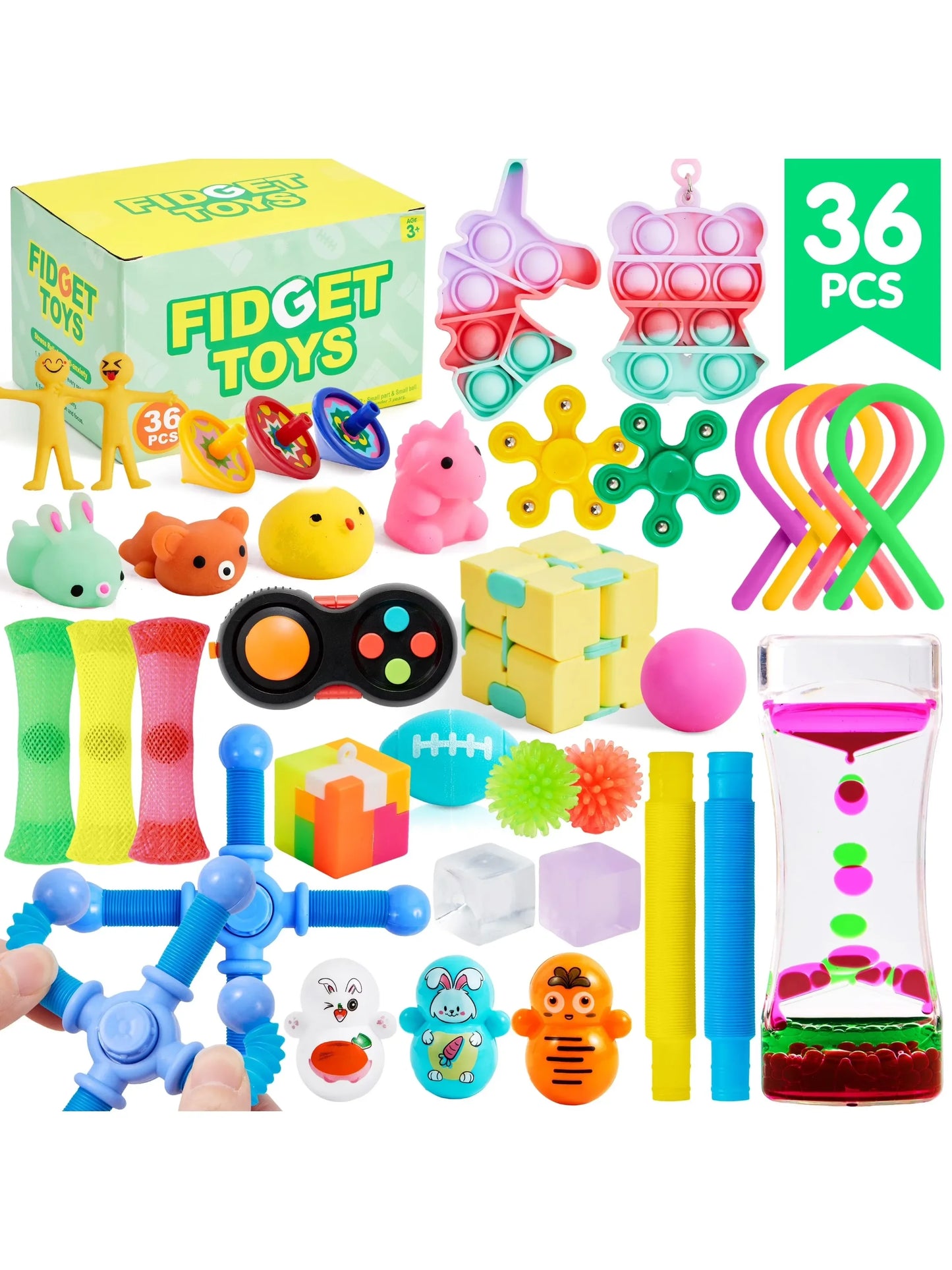 Joyfy Fidget Toys Party Favors 60 Pack Stress Relief and Autism Sensory