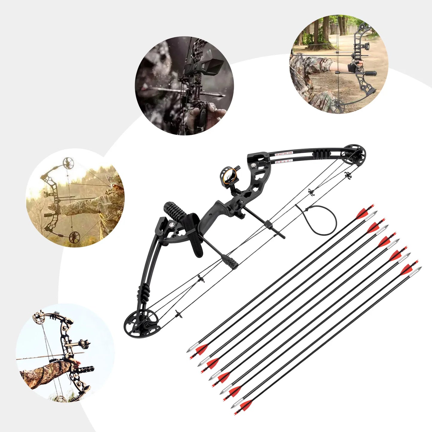Compound Bow Set Right Hand Adults 30 55lb Draw Weight