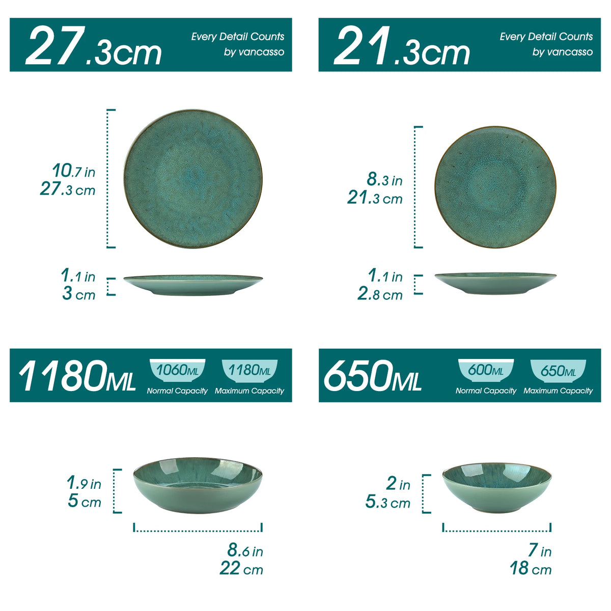 MALACASA Karst Embossed Stoneware Dinnerware Set With Bowls And Mugs