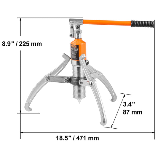 SucceBuy Hydraulic Gear Puller 5 to 15 Ton Wheel Bearing