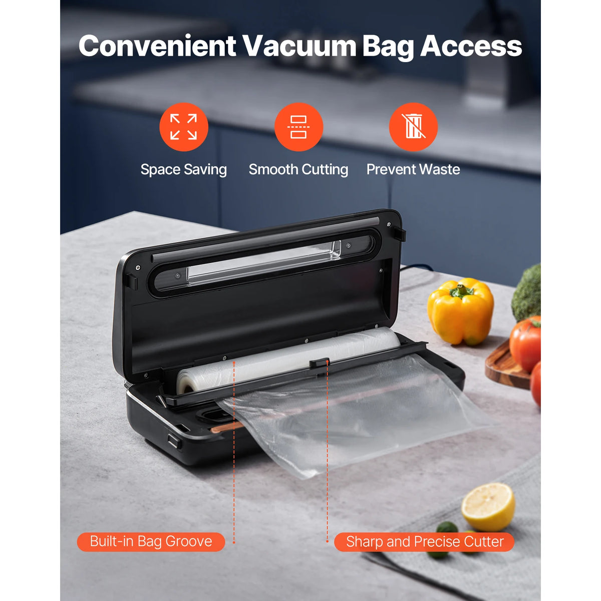 Succebuy 120W Electric Vacuum Sealer Machine With Wet Food Function