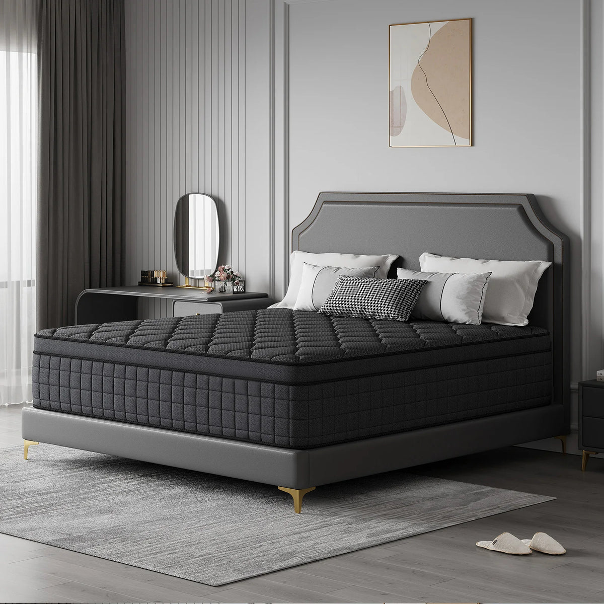 Ergonomic Hybrid Memory Foam Pocket Spring Mattress Medium Firm Feel