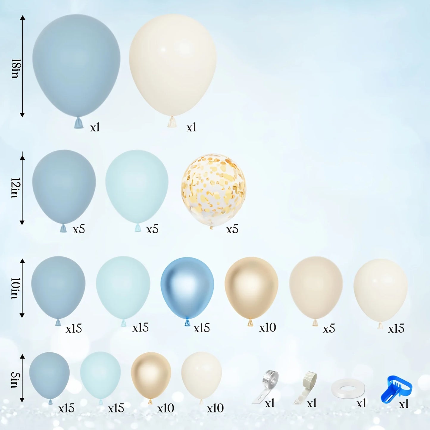 153 Pcs Balloon Arch Set Bohemian Latex Balloons Puncture Resistant
