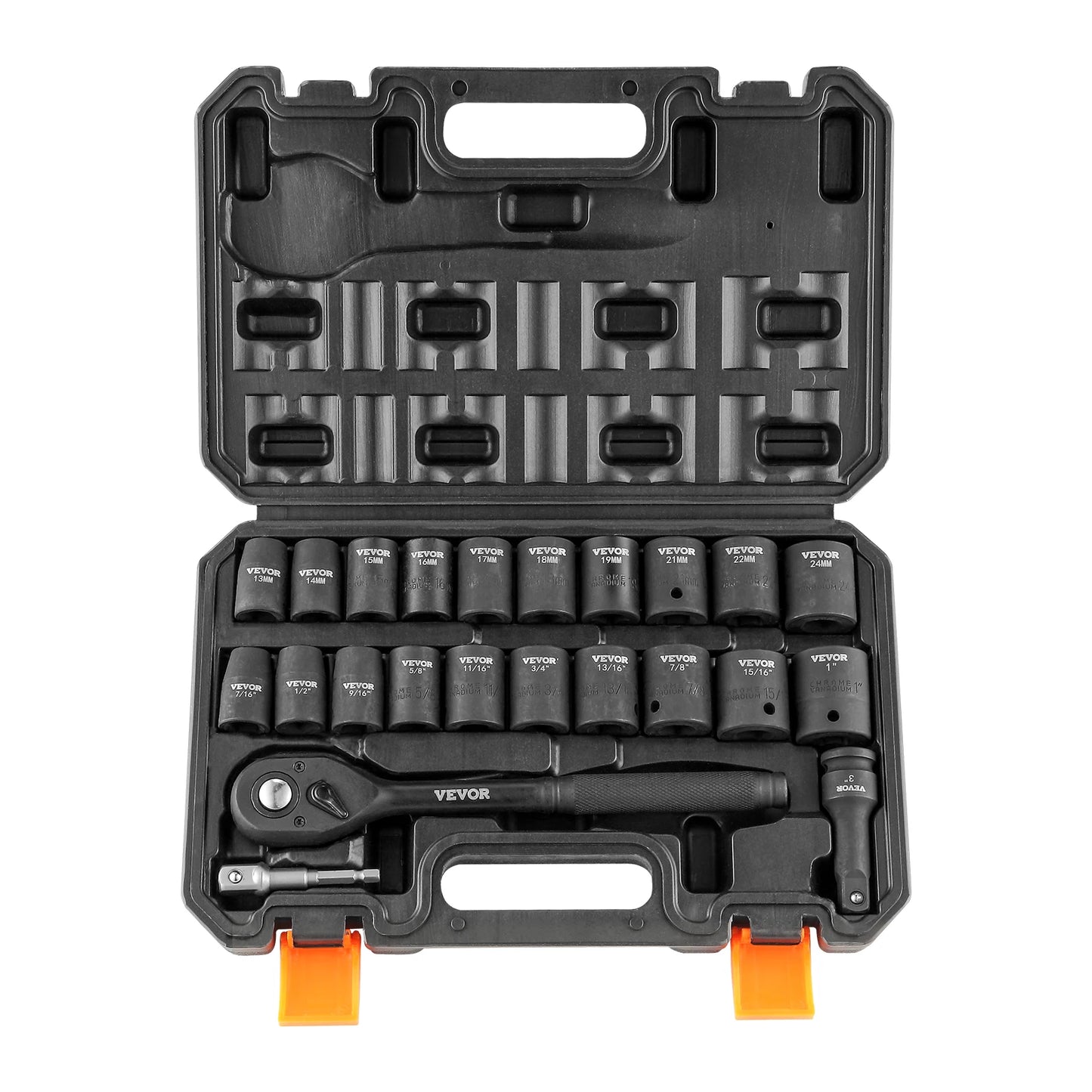 SucceBuy 23 Piece Impact Socket Set SAE And Metric