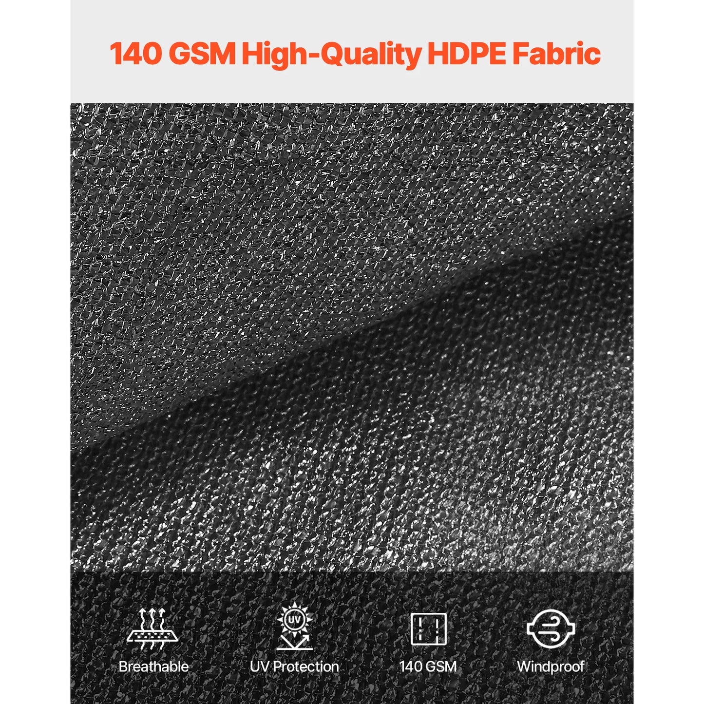 SucceBuy Sun Shade Cloth 140 GSM HDPE Outdoor Privacy Screen