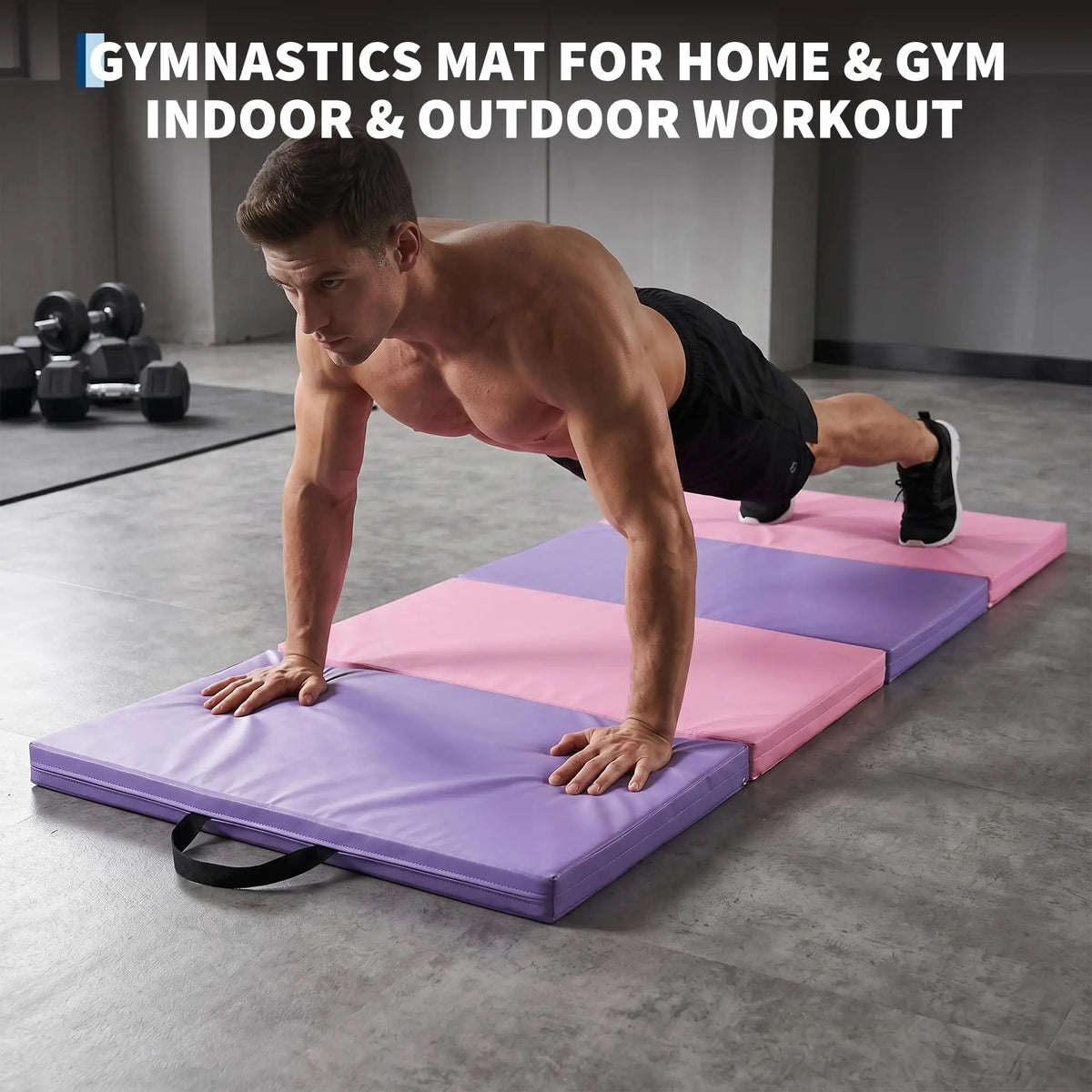 HiMISS Folding Gymnastics Exercise Mat for Yoga Pilates and Tumbling