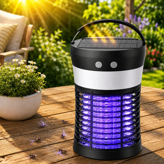 Bug Zapper Solar Mosquito Killer 3000V Rechargeable Indoor Outdoor