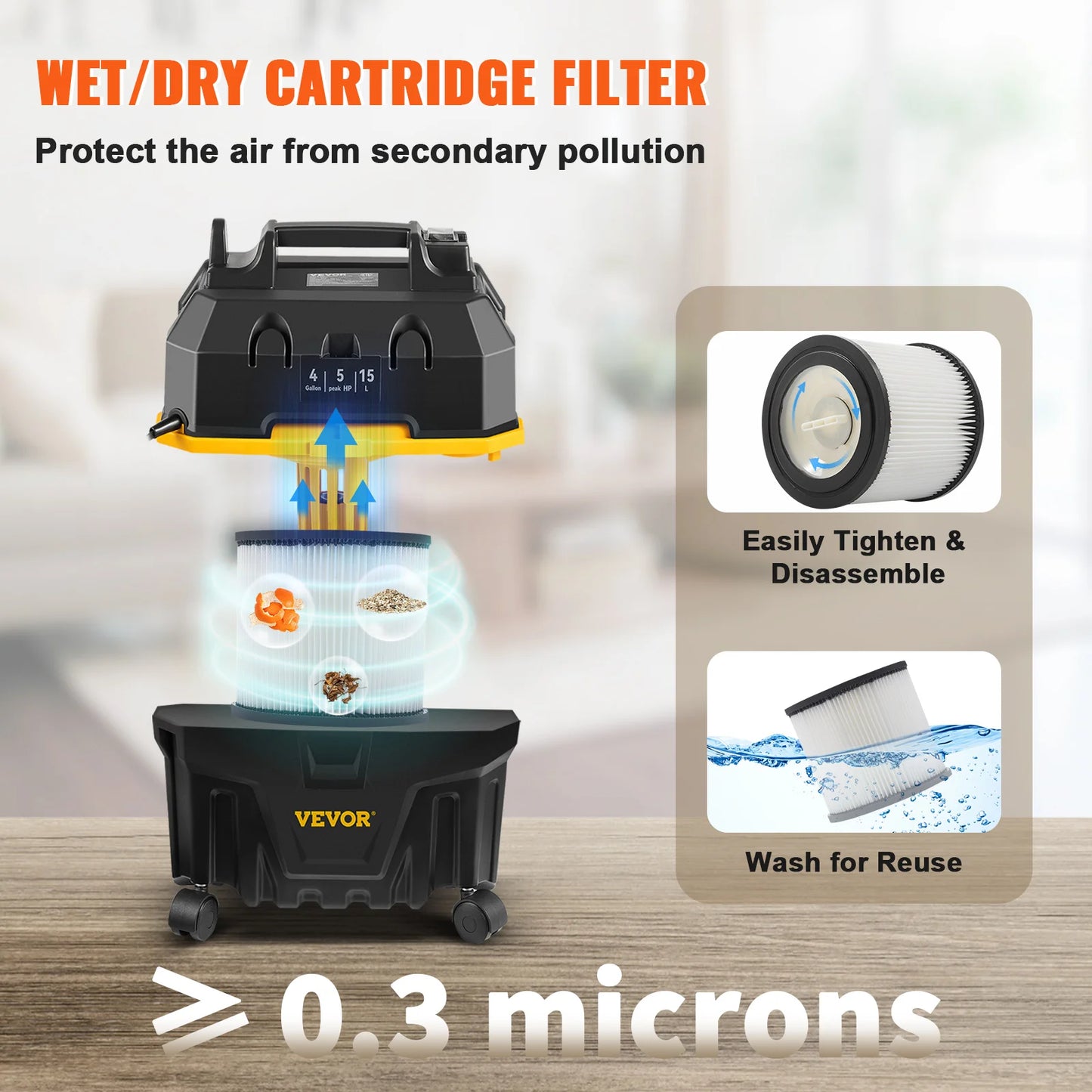 SucceBuy Portable Wet And Dry Vacuum Cleaner Car And Home