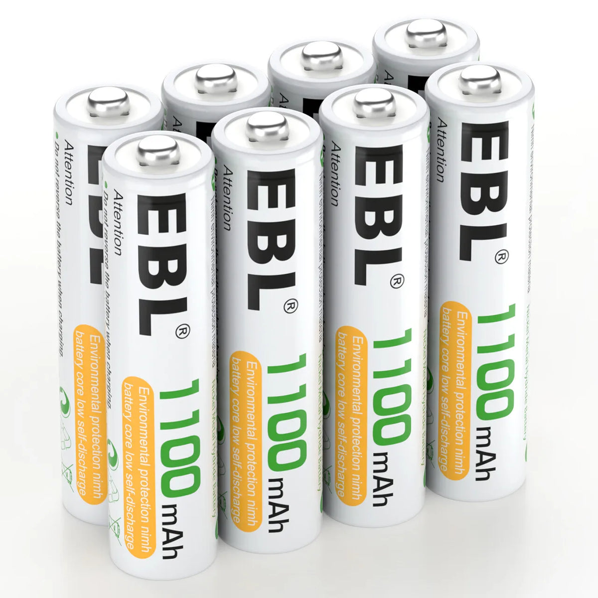 Ebl 1.2V Rechargeable NiMH Batteries 1100mAh High Performance