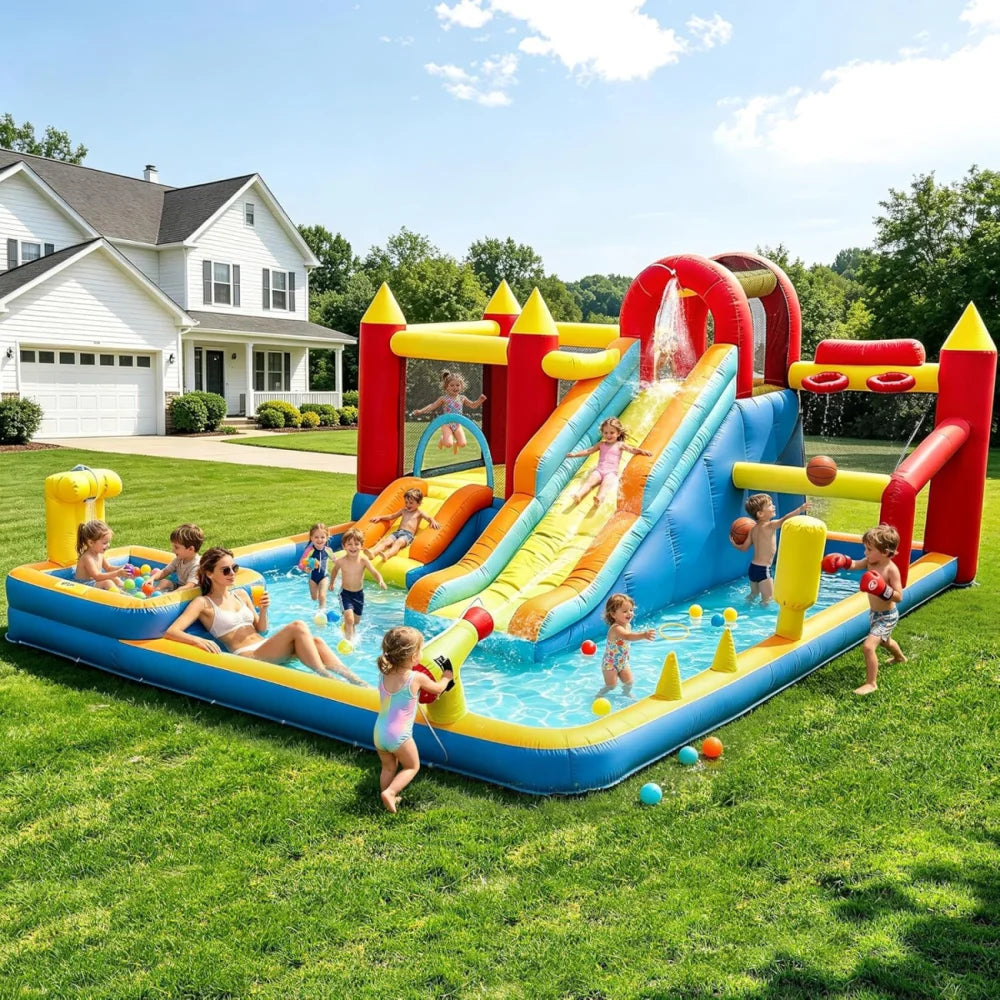 Inflatable Bounce House for Kids With Heavy Duty Blower Included