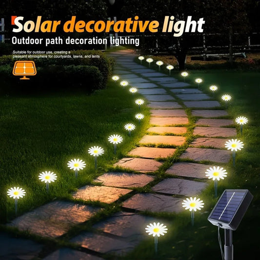 Solar Daisy Path Lights for Outdoor Gardens and Landscape Decoration