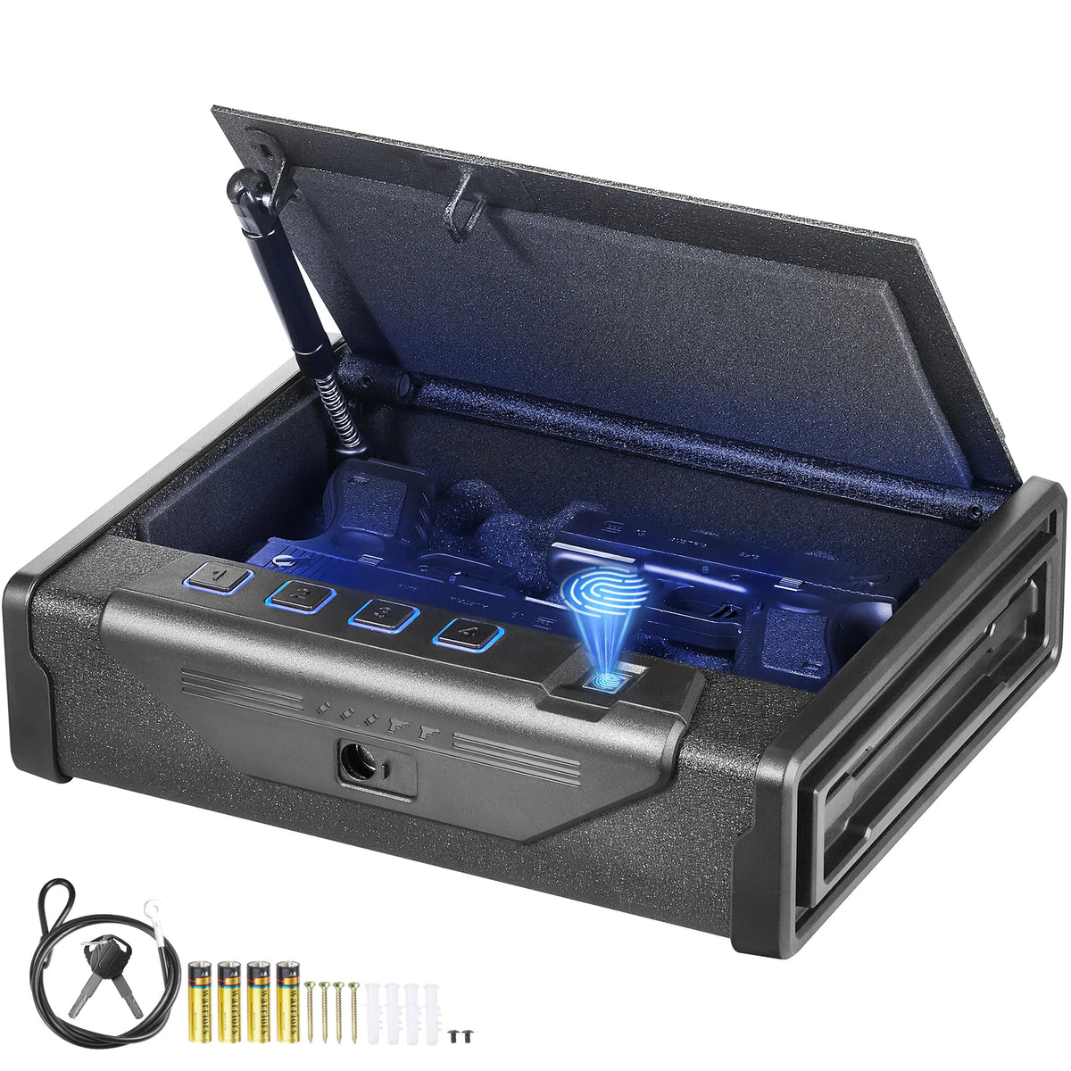 VEVOR Quick Access Pistol Safe Steel Firearm Lockbox For Home