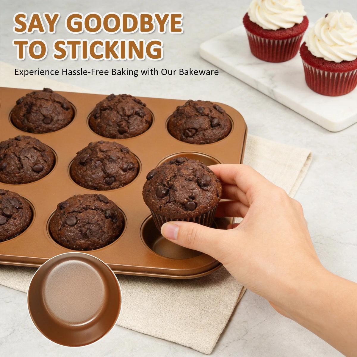 Oven Safe Nonstick Carbon Steel Bakeware Complete Baking Set