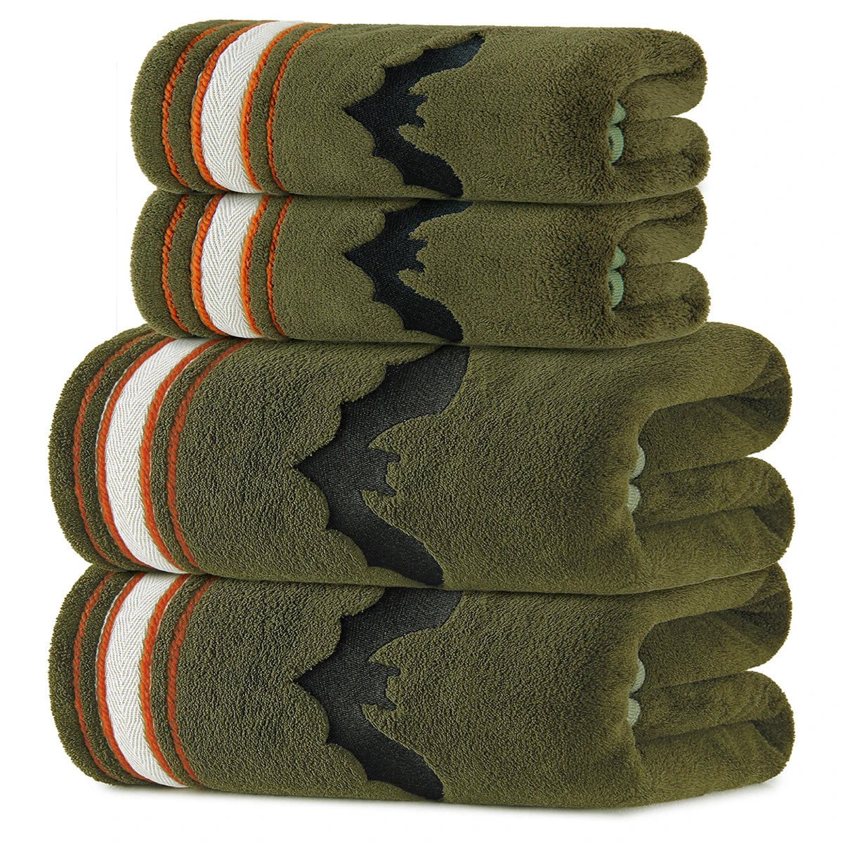 Microfiber Bathroom Towel Set With Bath And Hand Towels