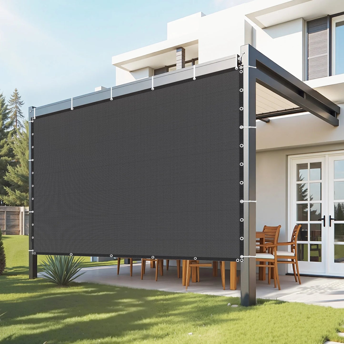 SucceBuy Sun Shade Cloth 140 GSM HDPE Outdoor Privacy Screen