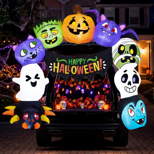 Joyfy Halloween Inflatable Archway LED Trunk Or Treat Car Decor