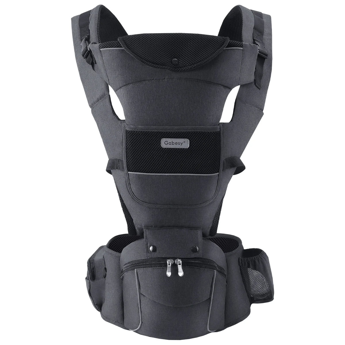 Ergonomic Baby Carrier With Removable Plate And Safety Strips