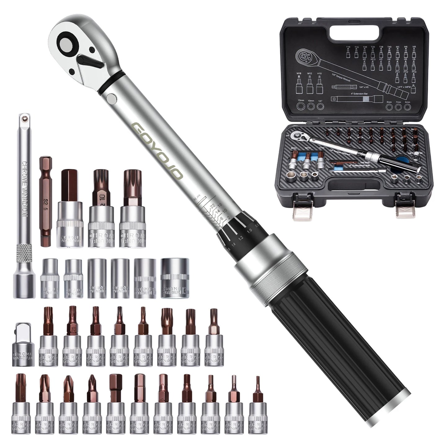 GOYOJO MTB Bike Torque Wrench Set With Dual Scales