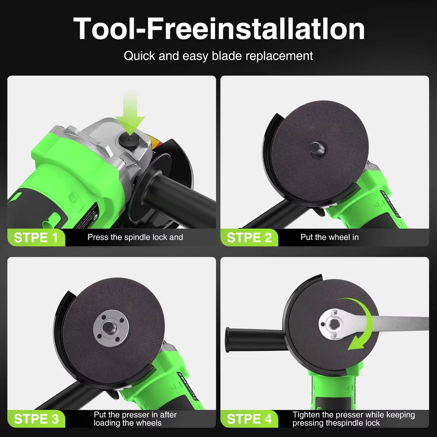 Taskstar Cordless Jig Saw Tool & Electric Brushless Angle Grinder Polishing Cutting Machine 9 Blades 0–45° Bevel Cutting 4 Orbital Setting Lightweight Electric Jigsaw Straight Curved Cuts Battery Powered Tool Set With 2x4.