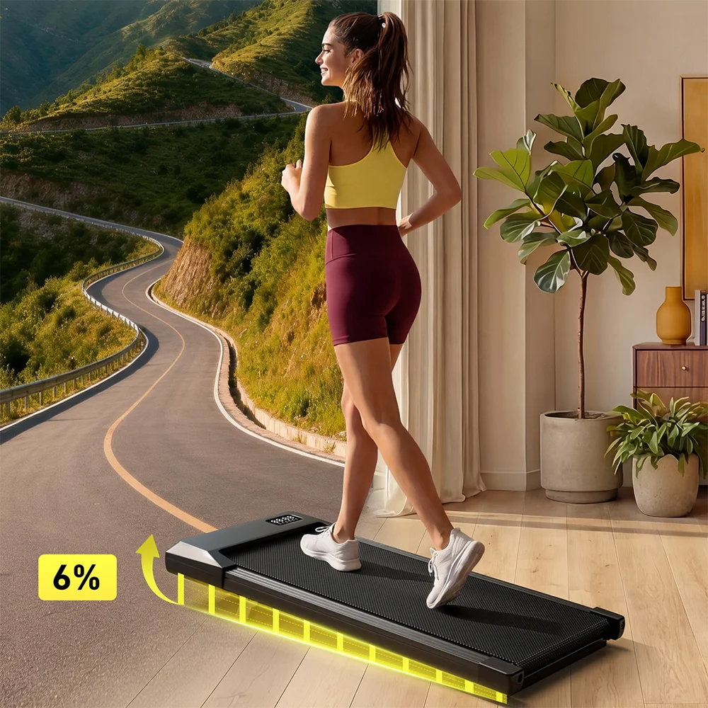 Superun Portable Under Desk Walking Pad Treadmill With LCD Display