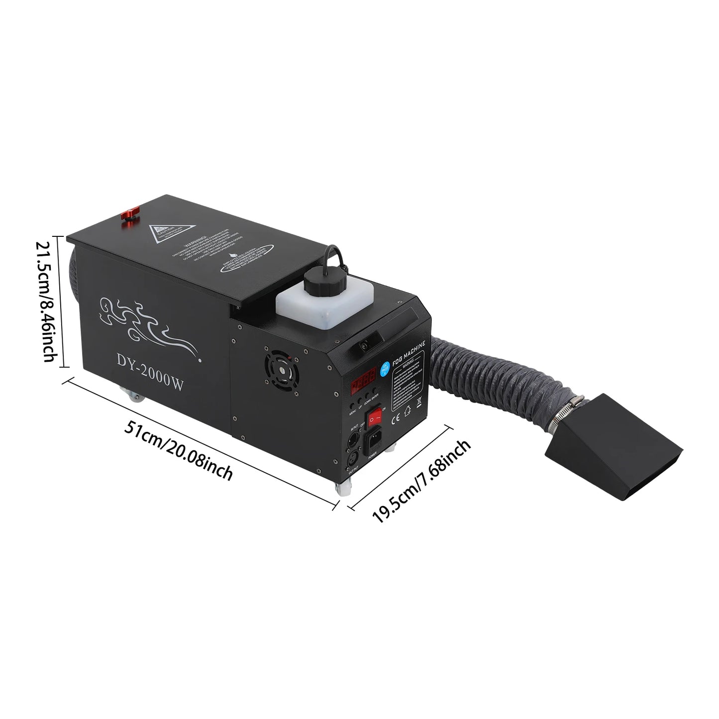 2000W Ground Fog Machine With DMX512 Remote For Weddings Parties