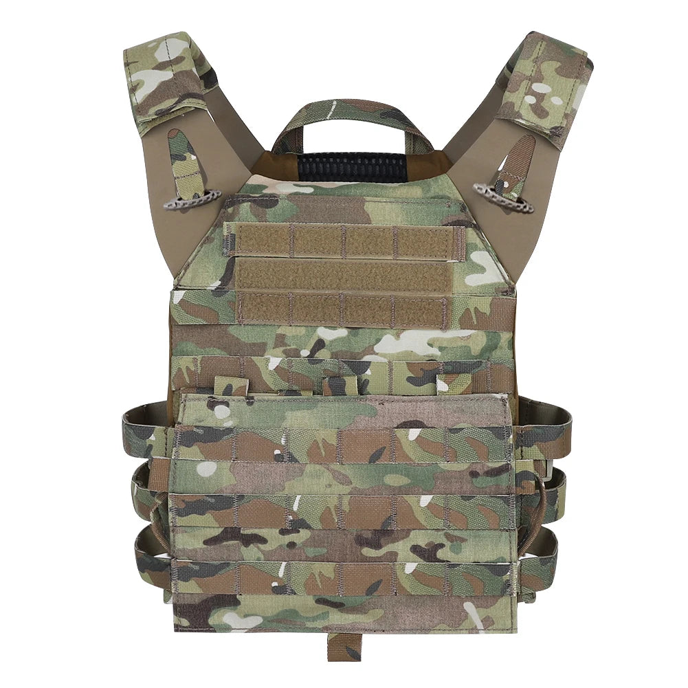 KRYDEX 500D Nylon Tactical Plate Carrier Vest With MOLLE Front Flap