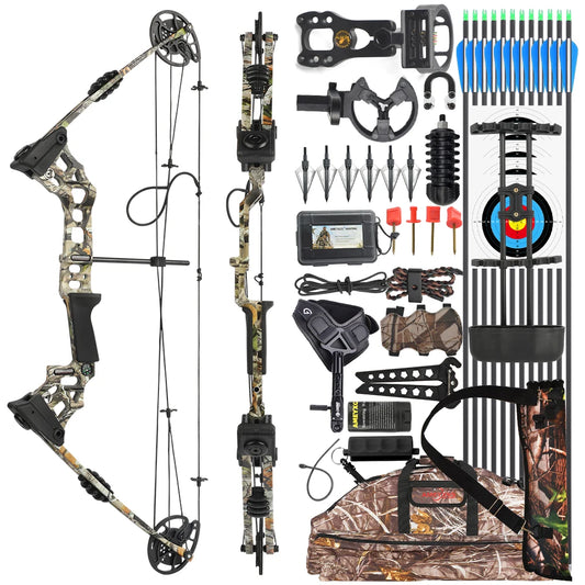 Adjustable Compound Bow With Spine 500 Arrows 20 To 70