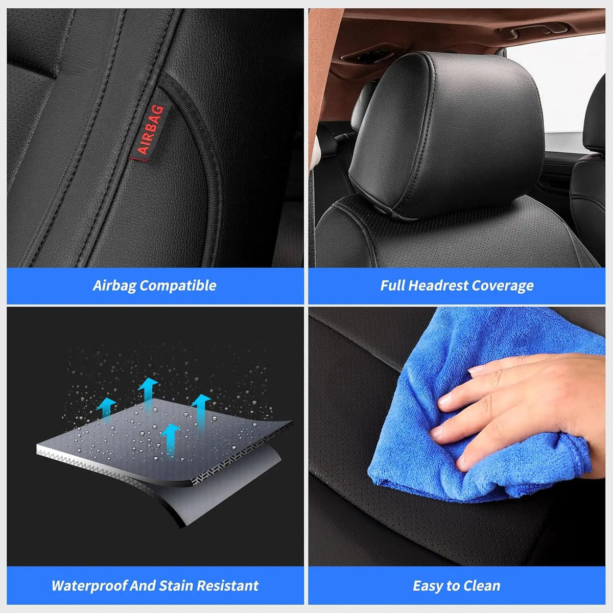 Coverdream Custom Fit Leather Car Seat Covers For Honda Accord